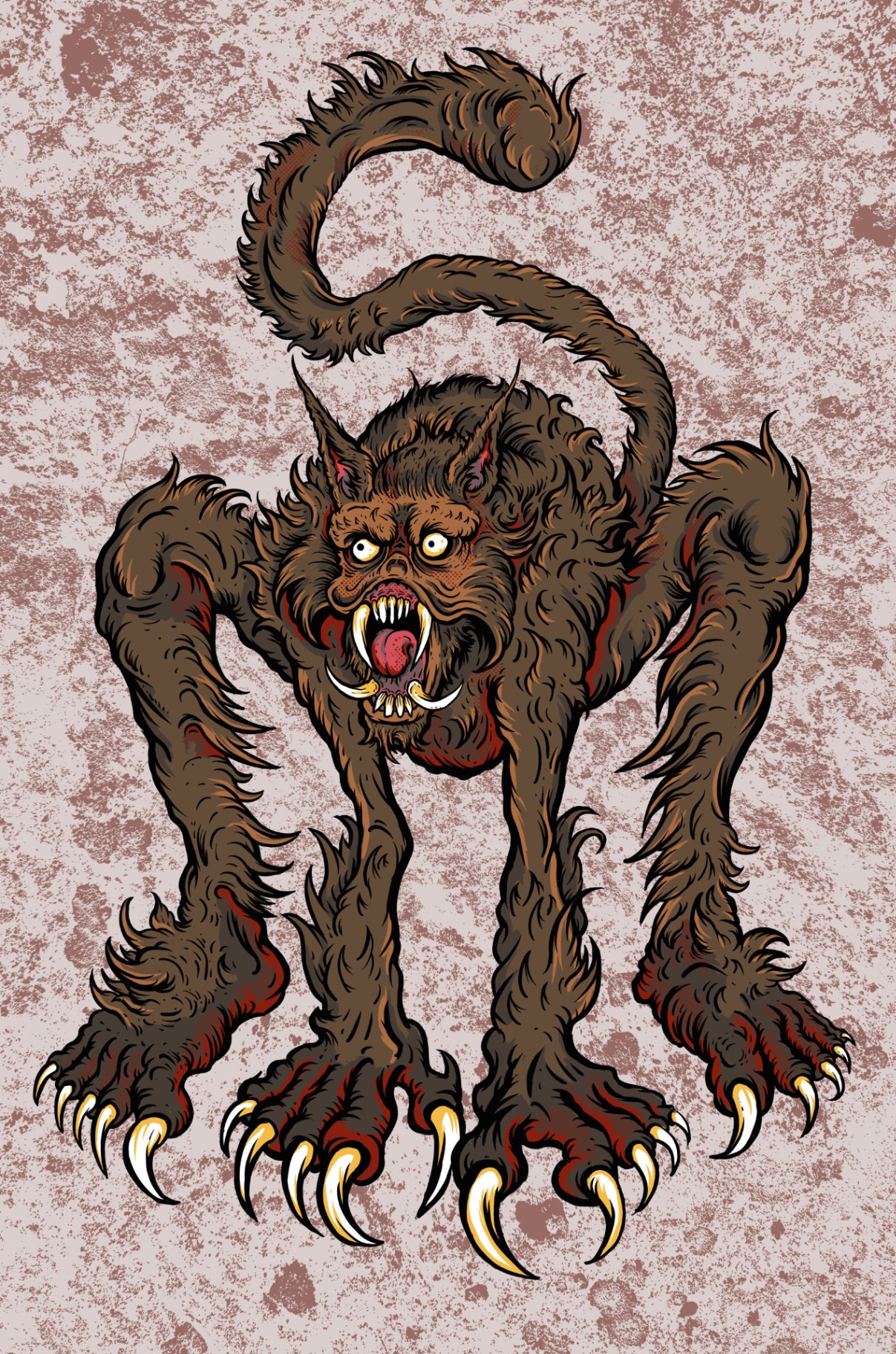 Devil Monkey - Cryptid Empire - Original Artwork by David J. Hardie