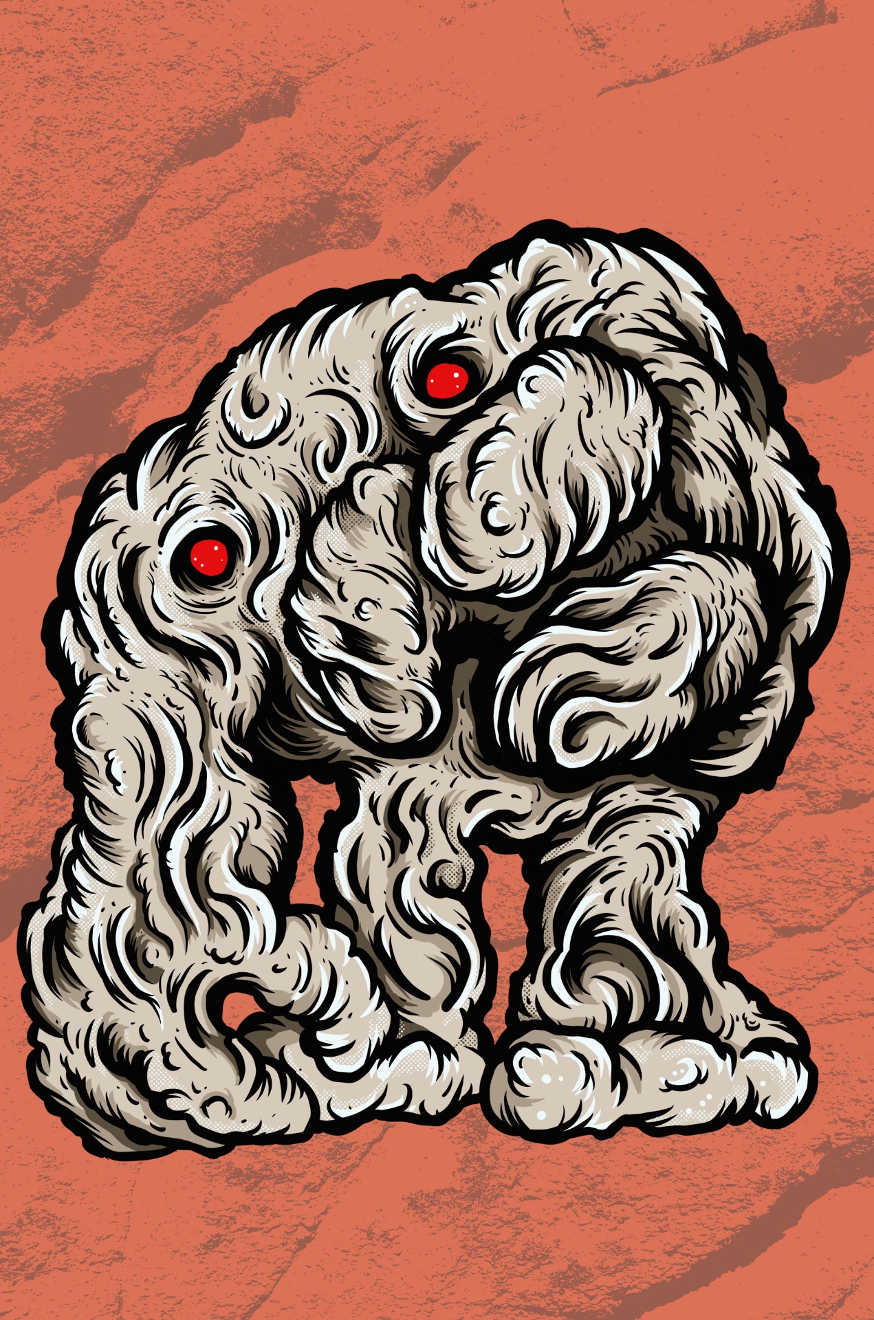 Grafton Monster Alternate Illustration - Cryptid Empire - Artwork by David J. Hardie