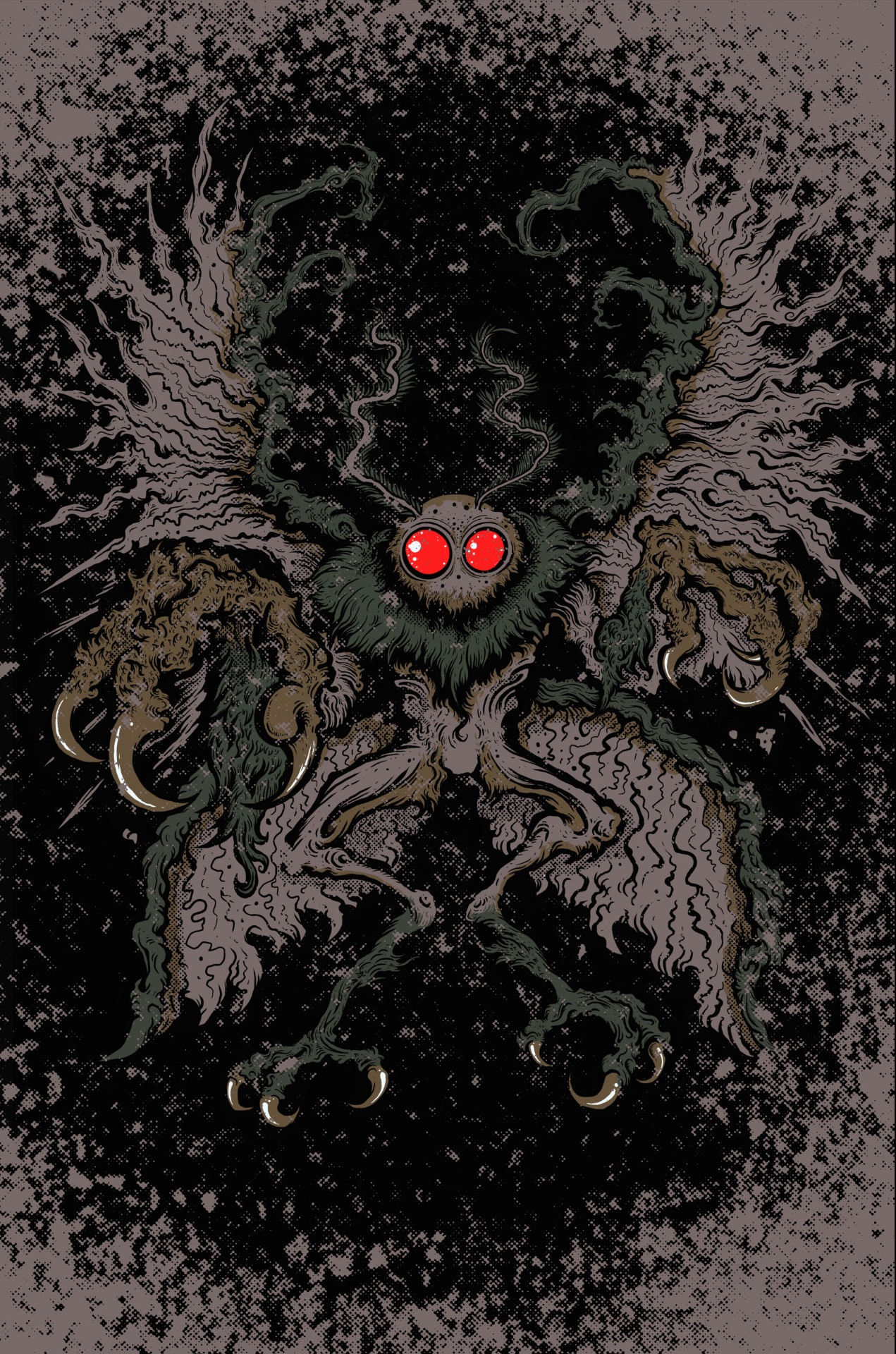 Mothman - Cryptid Empire - Original Artwork by David J. Hardie
