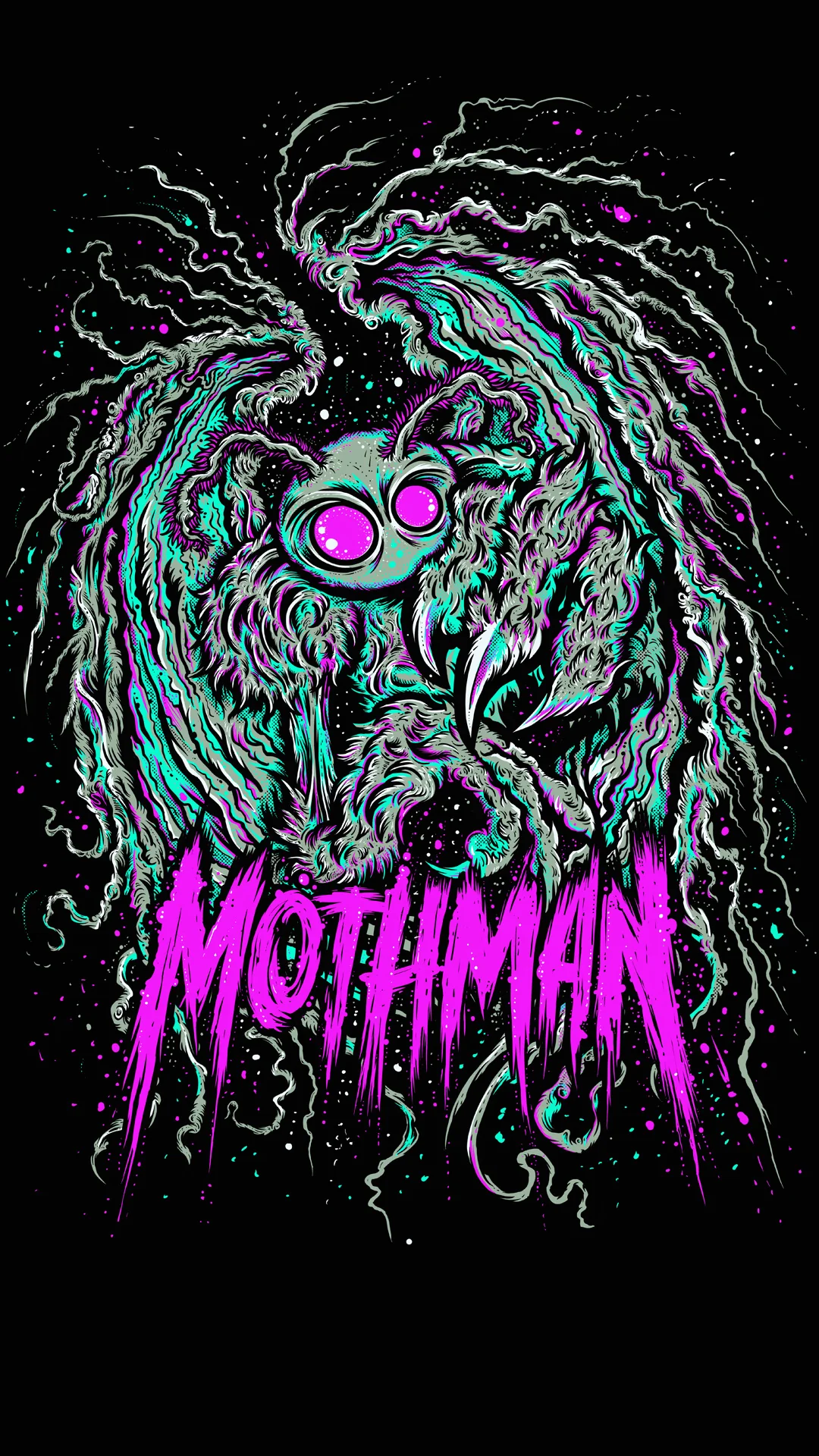 Mothman - Cryptid Empire Mothman Variant Artwork - Cryptid Empire - Artwork by David J. Hardie