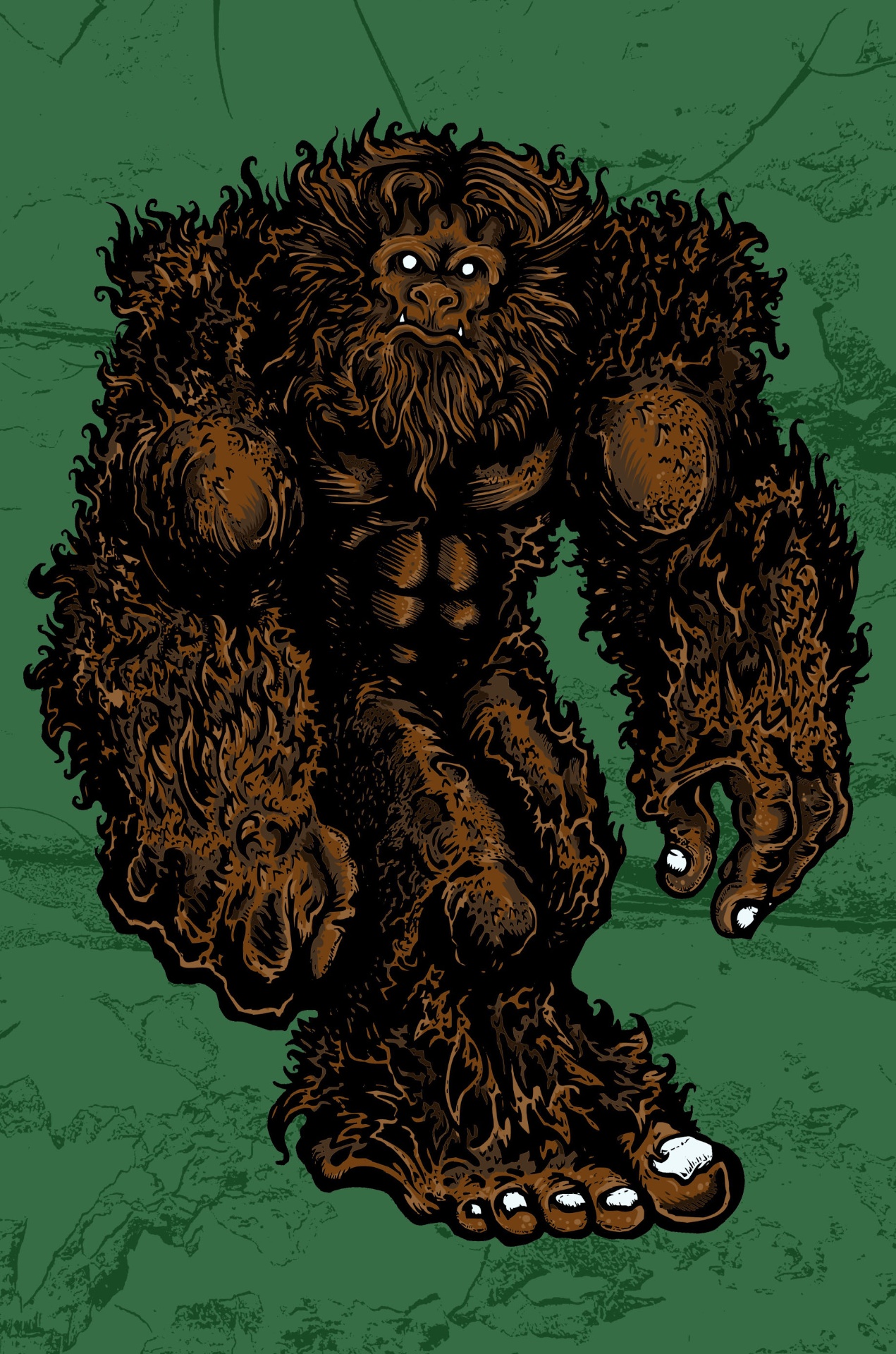 Bigfoot - Cryptid Empire - Original Artwork by David J. Hardie