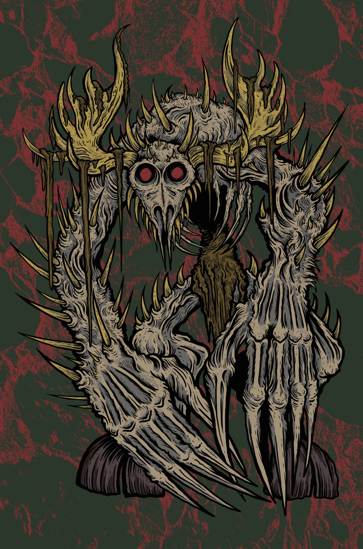 Wendigo - Cryptid Empire - Original Artwork by David J. Hardie